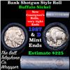 Image 1 : Buffalo Nickel Shotgun Roll in Old Bank Style 'Bell Telephone'  Wrapper 1927 & d Mint Ends