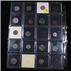 Image 2 : Page of 20 Mixed coins Jefferson 5c, Braided Hair 1c, Washington 25c, Mercury 10c, Indian 1c, Libert