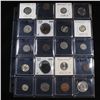 Image 1 : Page of 20 Mixed coins Roosevelt 10c, Braided Hair 1c, Washington 25c, Jefferson 5c, Indian 1c, Merc