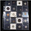 Image 1 : Page of 20 Mixed coins Mercury 10c, Braided Hair 1c, Washington 25c, Roosevelt 10c, Buffalo 5, Jeffe