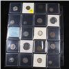 Image 2 : Page of 20 Mixed coins Mercury 10c, Braided Hair 1c, Washington 25c, Roosevelt 10c, Buffalo 5, Jeffe