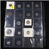 Image 2 : Page of 20 Mixed coins Mercury 10c, Braided Hair 1c, Washington 25c, Jefferson 5c, Indian 1c, Libert