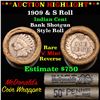 Image 1 : ***Auction Highlight*** Indian 1c Shotgun Roll, 1909 end, KEY date 's' mint on the other, Wow! (fc)