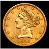 Image 2 : ***Auction Highlight*** 1901-s /s FS-501 RPM Gold Liberty Half Eagle $5 Graded Select Unc By USCG (f