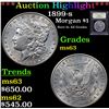 Image 1 : ***Auction Highlight*** 1899-s Morgan Dollar $1 Graded Select Unc By USCG (fc)