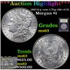 Image 1 : ***Auction Highlight*** 1887/6-p vam 2 Top 100 r4 I5 Morgan Dollar $1 Graded Select Unc By USCG (fc)