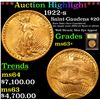 Image 1 : ***Auction Highlight*** 1922-s Saint-Gaudens $20 Gold Graded Select+ Unc By USCG (fc)