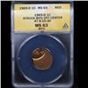 Image 2 : ANACS 1969-d Mint Error Lincoln Cent 1c Graded ms63 rd By ANACS