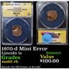 Image 1 : ANACS 1970-d Mint Error Lincoln Cent 1c Graded ms62 rb By ANACS