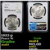 Image 1 : NGC 1922-p Peace Dollar $1 Graded ms63 By NGC