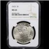 Image 2 : NGC 1923-p Peace Dollar $1 Graded ms63 By NGC