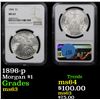 Image 1 : NGC 1896-p Morgan Dollar $1 Graded ms63 By NGC