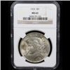 Image 2 : NGC 1923-p Peace Dollar $1 Graded ms63 By NGC