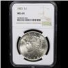 Image 2 : NGC 1925-p Peace Dollar $1 Graded ms64 By NGC
