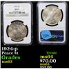 Image 1 : NGC 1924-p Peace Dollar $1 Graded ms63 By NGC