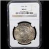 Image 2 : NGC 1924-p Peace Dollar $1 Graded ms63 By NGC