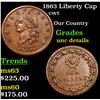 Image 1 : 1863 Liberty Cap Civil War Token 1c Grades Unc Details