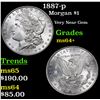 Image 1 : 1887-p Morgan Dollar $1 Grades Choice+ Unc