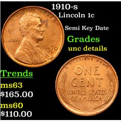 1910-s Lincoln Cent 1c Grades Unc Details