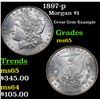 Image 1 : 1897-p Morgan Dollar $1 Grades GEM Unc