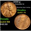 Image 1 : 1929-p Lincoln Cent 1c Grades Select+ Unc RB