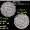 Image 1 : 1875-p Seated Liberty Dime 10c Grades Unc Details