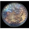 Image 2 : 1890-p Rainbow Toned Morgan Dollar $1 Grades Select+ Unc