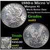 1880-o Micro 'o' Morgan Dollar $1 Grades Select Unc