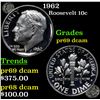 Image 1 : Proof 1962 Roosevelt Dime 10c Grades GEM++ Proof Deep Cameo