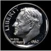Image 2 : Proof 1962 Roosevelt Dime 10c Grades GEM++ Proof Deep Cameo