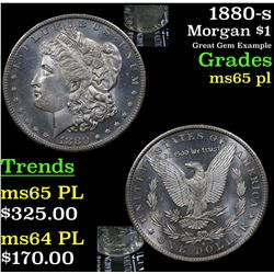1880-s Morgan Dollar $1 Grades GEM Unc PL