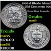 1936-d Rhode Island Old Commem Half Dollar 50c Grades GEM Unc