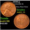 1930-p Lincoln Cent 1c Grades Choice+ Unc RB