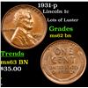 Image 1 : 1931-p Lincoln Cent 1c Grades Select Unc BN