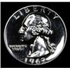 Image 2 : Proof 1962 Washington Quarter 25c Grades GEM Proof