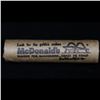 Image 4 : Mixed small cents 1c orig shotgun roll, 1917-d Wheat Cent, 1895 Indian Cent other end, McDonalds Wra