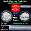 Image 1 : Buffalo Nickel Shotgun Roll in Old Bank Style 'Bell Telephone'  Wrapper 1927& d Mint Ends