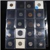 Image 2 : Page of 20 Mixed coins Mercury 10c, Braided Hair 1c, Washington 25c, Buffalo 5c, Indian 1c, Jefferso