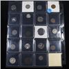 Image 2 : Page of 20 Mixed coins Mercury 10c, Braided Hair 1c, Washington 25c, Indian 1c, Buffalo 5c, Jefferso