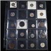 Image 1 : Page of 20 Mixed coins Buffalo 5c, Braided Hair 1c, Washington 25c, Mercury 10c, Indian 1c, Jefferso