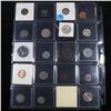 Image 2 : Page of 20 Mixed coins Mercury 10c, Braided Hair 1c, Washington 25c, Liberty 5c, Buffalo 5, Jefferso