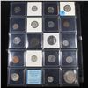 Image 2 : Page of 20 Mixed coins Mercury 10c, Braided Hair 1c, Washington 25c, Jefferson 5c, Indian 1c, Roosev