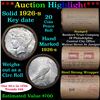 Image 1 : ***Auction Highlight*** Full solid Key date 1926-s Peace silver dollar roll, 20 coins (fc)