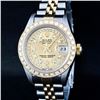 Image 1 : Rolex Ladies 2 Tone 18K Gold Bezel Champagne String Diamond Datejust Wriswatch