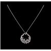 Image 1 : 14KT White Gold 3.14 ctw Diamond Pendant With Chain