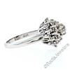 Image 3 : Antique 14kt White Gold 0.78 ctw Old Mine and Single Cut Diamond Cluster Ring