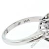 Image 7 : Antique 14kt White Gold 0.78 ctw Old Mine and Single Cut Diamond Cluster Ring
