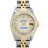 Image 1 : Rolex Ladies 2 Tone 18K Gold Diamond Bezel MOP String Datejust Wristwatch