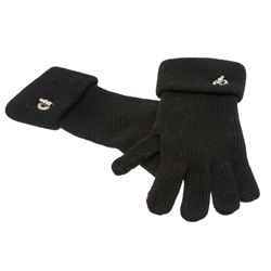 Hermes Black Cashmere Knit Glvoes