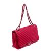 Image 1 : Chanel Red Chevron Quilted Leather Maxi Flap Bag